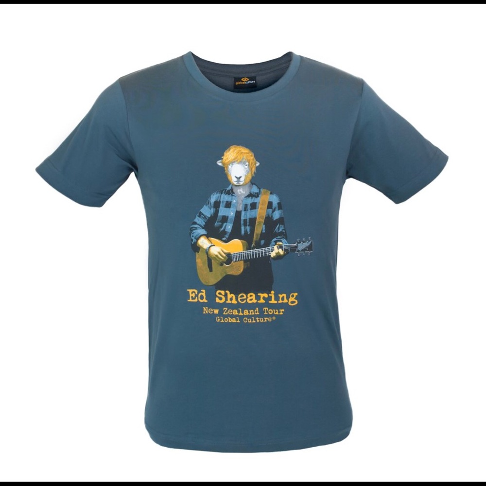 Ed Shearing New Zealand Global Culture Humorous Tee Large